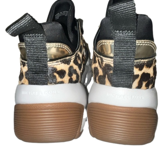 NEW! Michael Kors Keeley Trainer Camel, Leopard & Zebra Platform Sneaker… - Picture 7 of 12